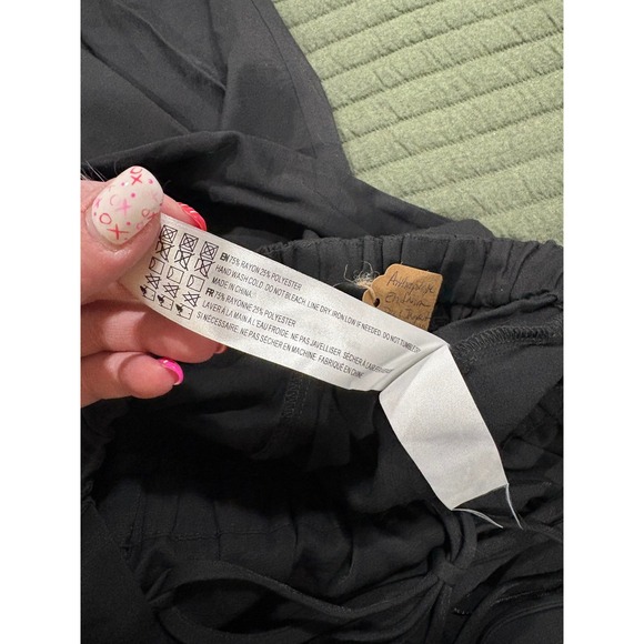 NWT En Saison Benita Black Jumpsuit Size XS Lace Up Back Anthropologie - Picture 6 of 7